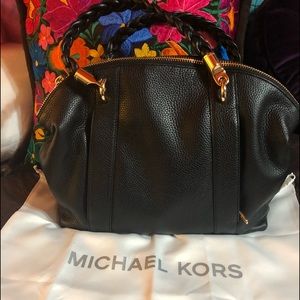 Michael Kors Black Pebble Leather Hobo